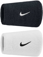 Nike Swoosh Doublewide Wrist Wrist Wraps Black/White - Wristband