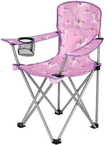 NILS CAMP NC3001 children's folding chair unicorns - Camping Armchair - Main image