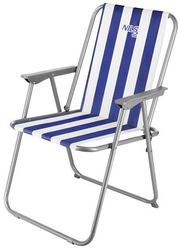 NILS Camp NC3503 blue/white - Camping Armchair - Main image