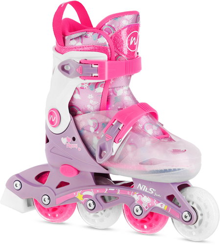NILS Children's roller skates Fun NJ1025 FLIPZY pink, size. XS (27 - 30) - Roller Skates - Main image
