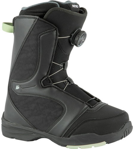 Nitro Flora BOA, Black-Mint, size 39.33 EU/255mm - Snowboard Boots - Main image