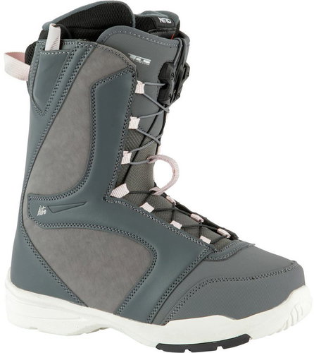 Nitro Flora TLS, Charcoal-White-Rose, size 40.67 EU/265mm - Snowboard Boots - Main image