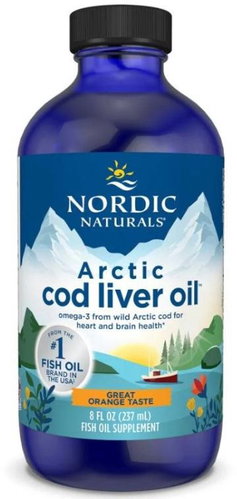 Nordic Naturals Arctic Cod Liver Oil 1060 mg, orange, 237 ml - Omega 3 - Main image