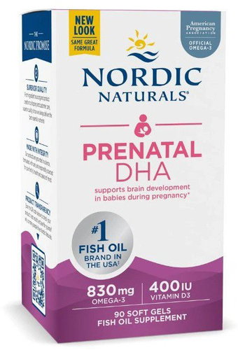 Nordic Naturals Prenatal DHA, natural, 90 capsules - Omega 3 - Main image