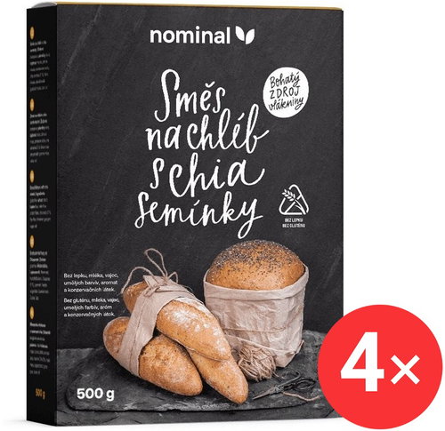 Nominal BLP Bread mix with chia seeds 4 x 500 g - Flour - Main image