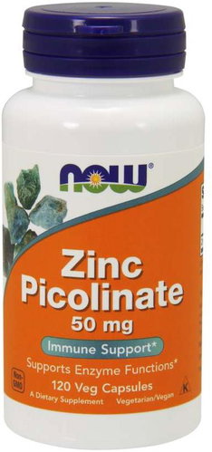 NOW Zinc Picolinate (zinek pikolinát), 50 mg - Zinc - Main image