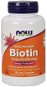 NOW Biotin, 10 mg Extra Strength, 120 rostlinných kapslí - Vitamin B
