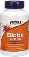 NOW Biotin, 5000 ug, 120 rostlinných kapslí - Vitamin B