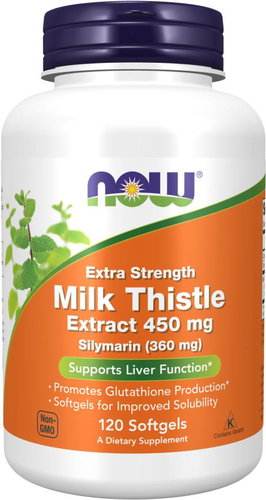 NOW Silymarin Extra Strength (Milk Thistle Extract), 450 mg - Antioxidant - Main image