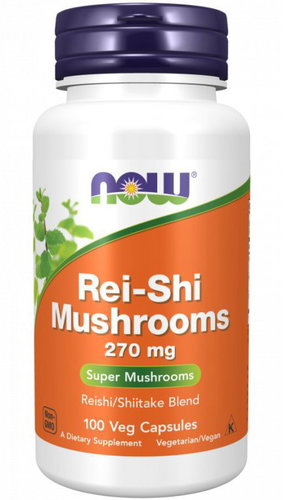 NOW Foods Rei-Shi mushrooms 270 mg, 100 veg capsules - Reishi - Main image
