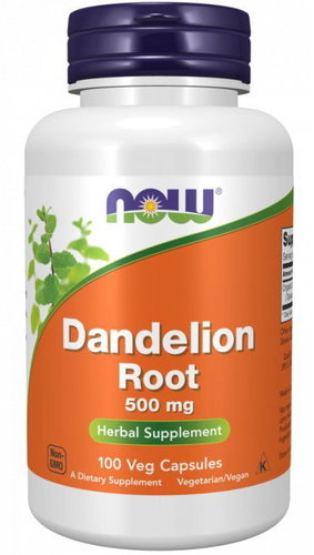 NOW Foods Dandelion root 500 mg, 100 veg capsules - Dietary Supplement - Main image