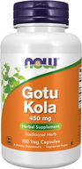 NOW FOODS Gotu Kola, 450 mg, 100 vegetable capsules - Dietary Supplement