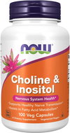 NOW FOODS Choline & Inositol, 100 vegetable capsules - Dietary Supplement