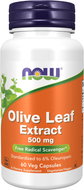 NOW FOODS Olive Leaf Extract, 500 mg, 60 vegetable capsules - Dietary Supplement