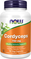 NOW FOODS Cordyceps, 750 mg, 90 vegetable capsules - Cordyceps
