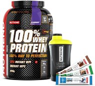 Nutrend 100% Whey Protein, 2250g + shaker Nutrend black-yellow + 3x PROZERO 65g - Set