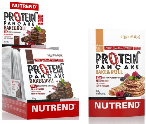 Nutrend Protein Pancake, 750 g, chocolate + cocoa + 10 x 50 g chocolate + cocoa FREE - Protein Set - Main image