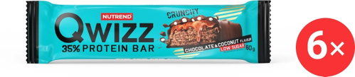 Nutrend QWIZZ Protein Bar, 6 x 60 g, chocolate+coconut - Protein Bar - Main image