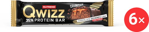 Nutrend QWIZZ Protein Bar, 6 x 60 g, chocolate brownies - Protein Bar - Main image