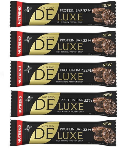 Nutrend DELUXE, 60 g, čokoládové brownies, 4+1 zdarma - Sada - Main image