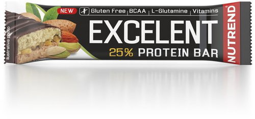 Nutrend EXCELENT Bar double, 85 g, almonds+pistachios with pistachios CZ/SK - Protein Bar - Main image