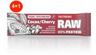 Nutrend RAW Protein Bar, 50 g, kakao + čerešňa, 4 + 1 - Sada