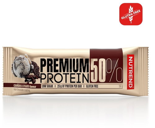 Nutrend Premium Protein 50 Bar, 50g, Cookies - Protein Bar - Main image