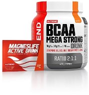 Nutrend BCAA Mega Strong Drinks (2:1:1), 400g - pomeranč + Nutrend Magneslife Active Drink, 10x15 g  - Proteínová sada