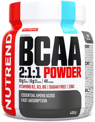 Nutrend BCAA Mega Strong Drink (2:1:1), 400g, Blue Raspberry - Amino Acids - Main image