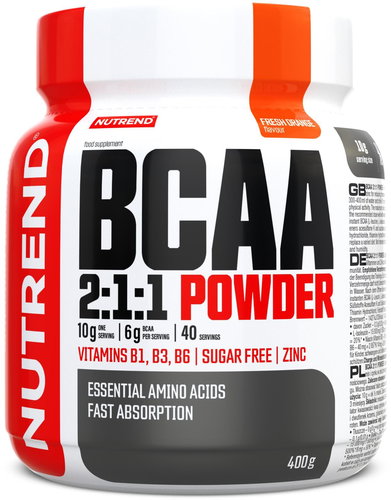 Nutrend BCAA Mega Strong Drink (2:1:1), 400g, Orange - Amino Acids - Main image