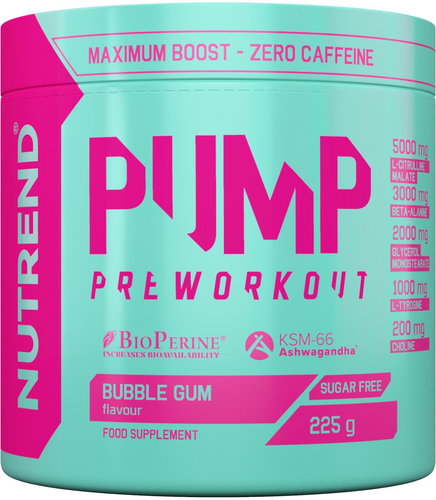 Nutrend PUMP 225 g, bubble gum - Pre-Workout Supplement - Main image