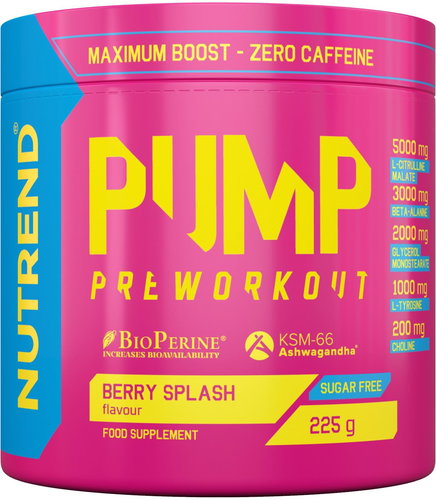Nutrend PUMP 225 g, berry splash - Pre-Workout Supplement - Main image