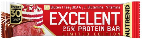 Nutrend EXCELENT protein bar, 85 g, strawberry cake - Protein Bar - Main image