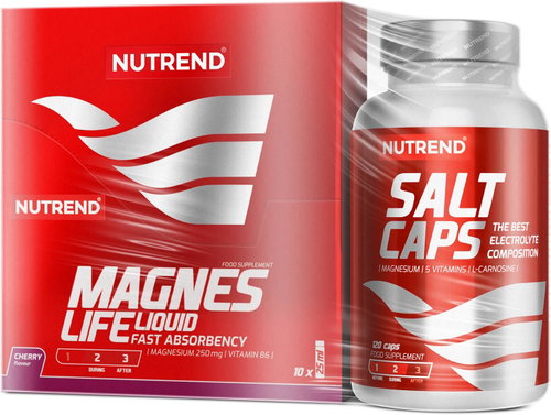 Nutrend Magneslife 10 × 25 ml + Salt Caps 120 capsules - Gift Set - Main image