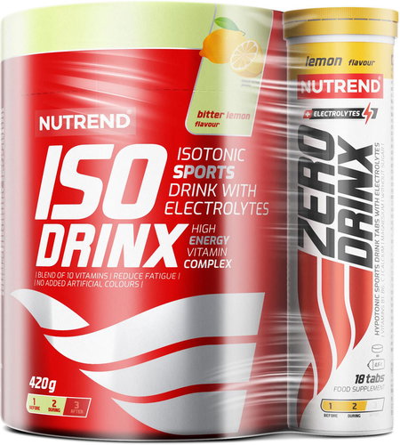 Nutrend Isodrinx 420 g green apple + Zerodrinx tabs 18 tablets orange - Gift Set - Main image