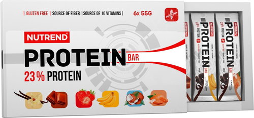 Nutrend Protein Bar gift pack 6 × 55 g, mix of flavours - Protein Bar - Main image