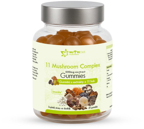 Nutricius 11 Mushroom Complex 500 mg 60 gummies - Dietary Supplement - Main image