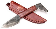 Madhammers Hand forged hunting knife Horse head with sheath, 22 cm - Hunting Knife