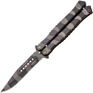 JKR Butterfly, 10,3 cm, camouflage, black and grey - Butterfly Knife