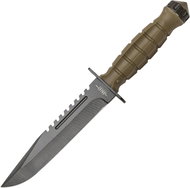 JKR Tactical knife with guard, 17 cm, ABS, green - Military Knife