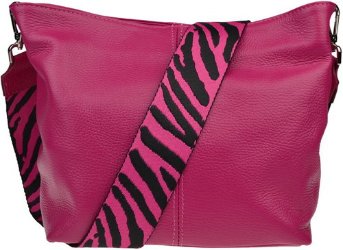 Nova bag Prisca Fuxia Scura with additional strap II - Handbag - Main image