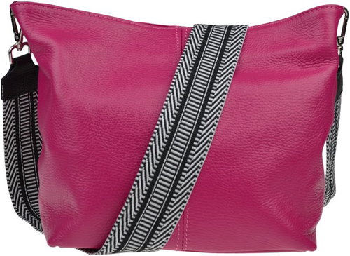 Nova bag Prisca Fuxia Scura with additional strap VII - Handbag - Main image