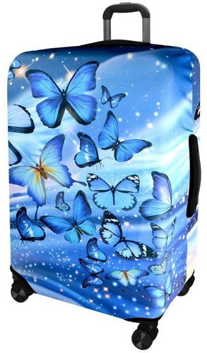 Kufryplus Suitcase cover Z306 Butterfly universe L - Luggage Cover - Main image