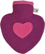 Hugo Frosch heart thermophore with knitted cover, raspberry - Heat Pad