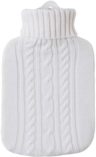 Hugo Frosch Classic thermophore with knitted cover, white - Heat Pad - Main image