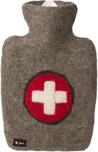 Hugo Frosch Classic thermophore with felt cover made of 100% merino wool, cross - Heat Pad - Main image