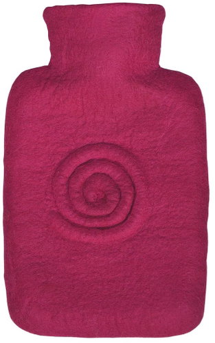 Hugo Frosch Classic thermoformer with felt cover made of 100% merino wool, pink - Heat Pad - Main image