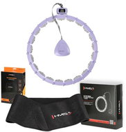 HMS Set HHM14 + BR163 hula hoop obruč se závažím a počítadlem, fialová - Hula Hoop