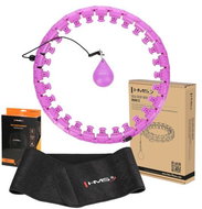 HMS Set HHW12 Plus size + BR163 masážní hula hoop obruč se závažím, fialová - Hula Hoop