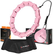 HMS Set HHW02 + BR163 masážní hula hoop obruč se závažím, růžová - Hula Hoop